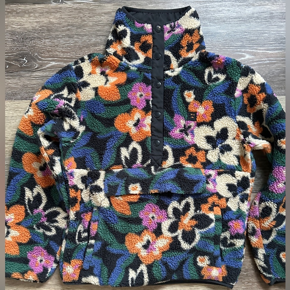 Billabong Floral Sherpa Pullover
